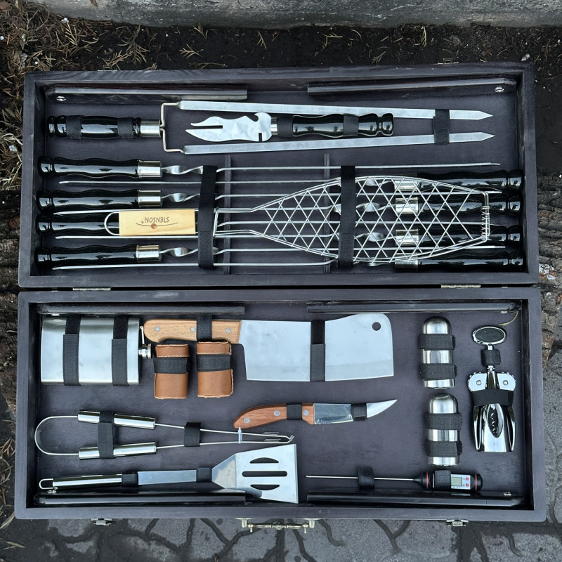 Подарочный набор Mzavod Мастер Гриль кейс-столик черный