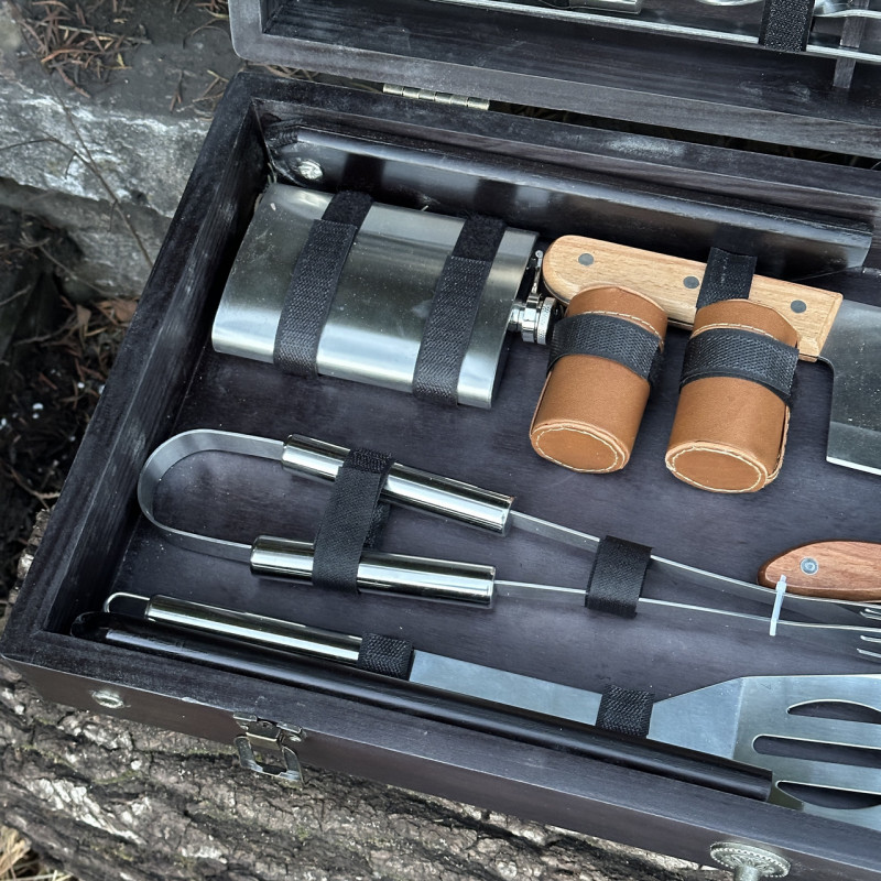 Подарочный набор Mzavod Мастер Гриль кейс-столик черный