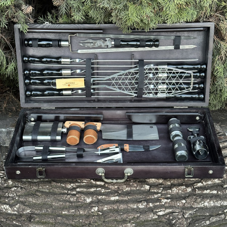 Подарунковий набір Mzavod Майстер Гриль кейс-столик чорний