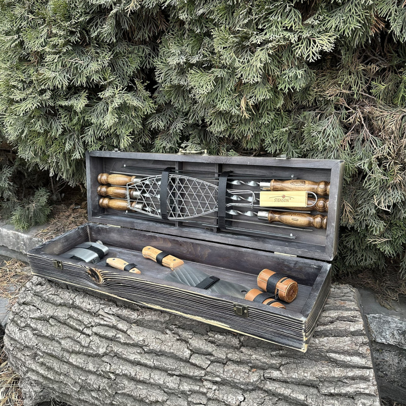 Подарунковий набір Mzavod Майстер BBQ темна текстура