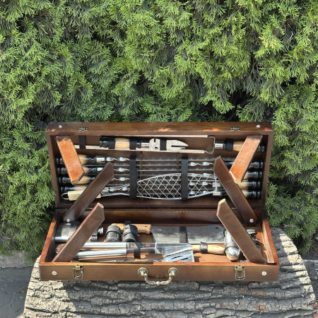 Подарунковий набір Mzavod Майстер Гриль кейс-столик темний