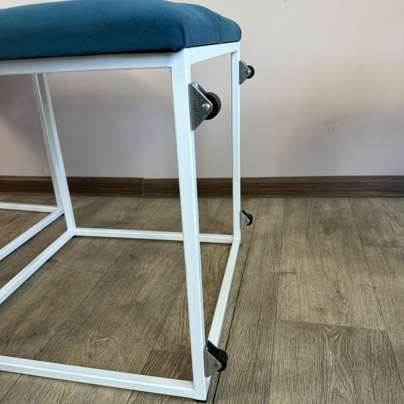 Пуф-трансформер 5в1 Остін-1 зі столиком велюр бірюзовий/горіх каліфорнійський 2-4-9003