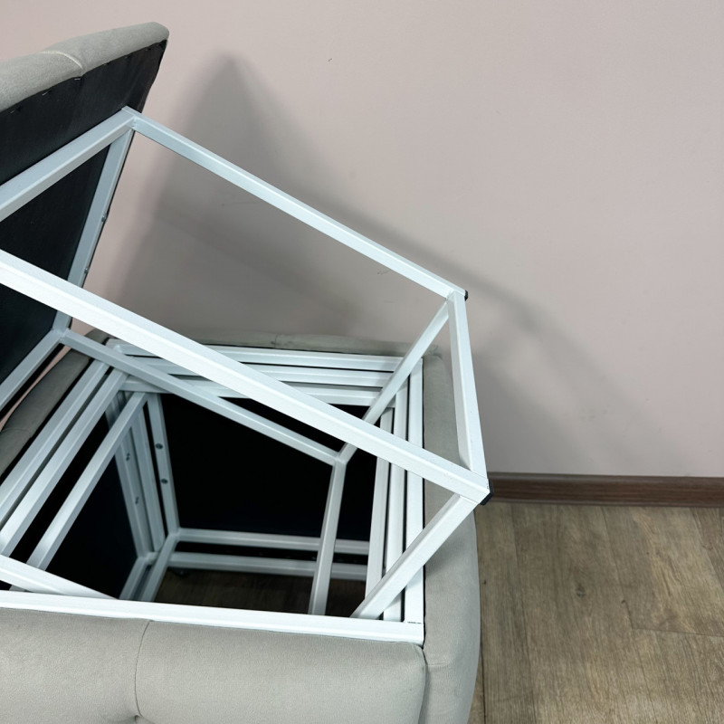 Пуф-трансформер 5в1 Остін-1 велюр світло-сірий 6-0-9003