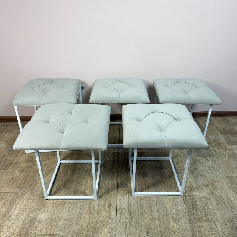 Пуф-трансформер 5в1 Остін-1 велюр світло-сірий 6-0-9003