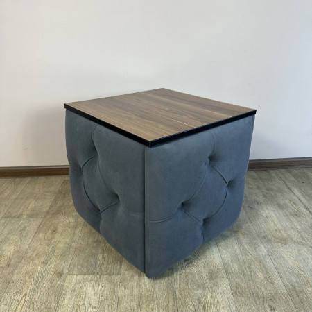 Пуф-трансформер 5в1 Остін-1 зі столиком велюр сірий/горіх каліфорнійський 7-4-9003