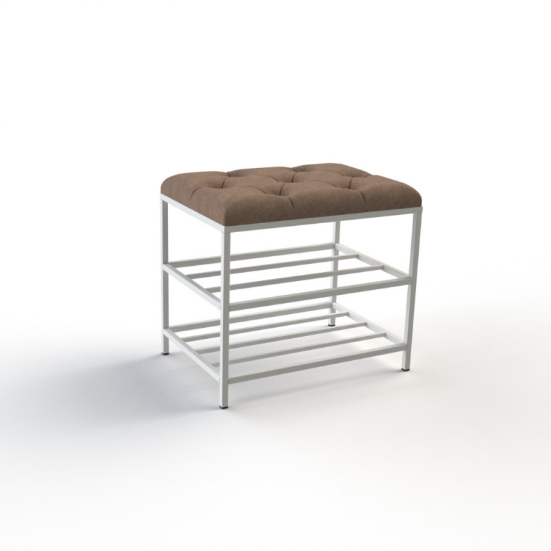 Банкетка для взуття Женева-1 50 см велюр коричневий 1-0-9003