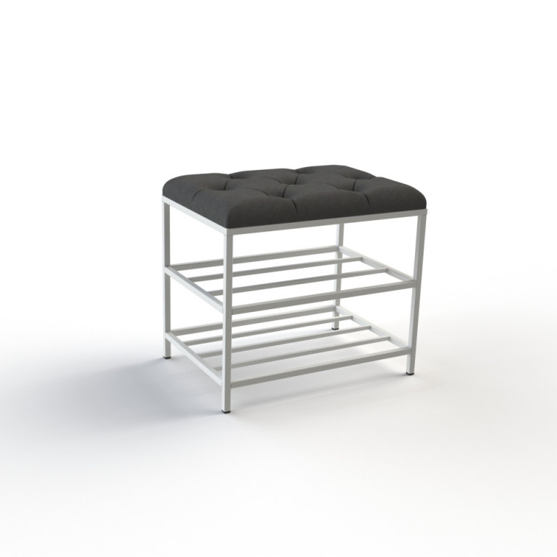 Банкетка для взуття Женева-1 50 см велюр чорний 10-0-9003