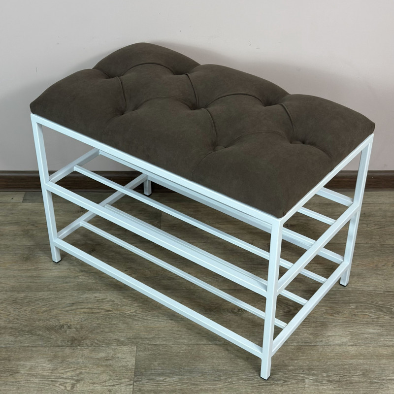 Банкетка для взуття Женева-1 50 см велюр коричневий 1-0-9003