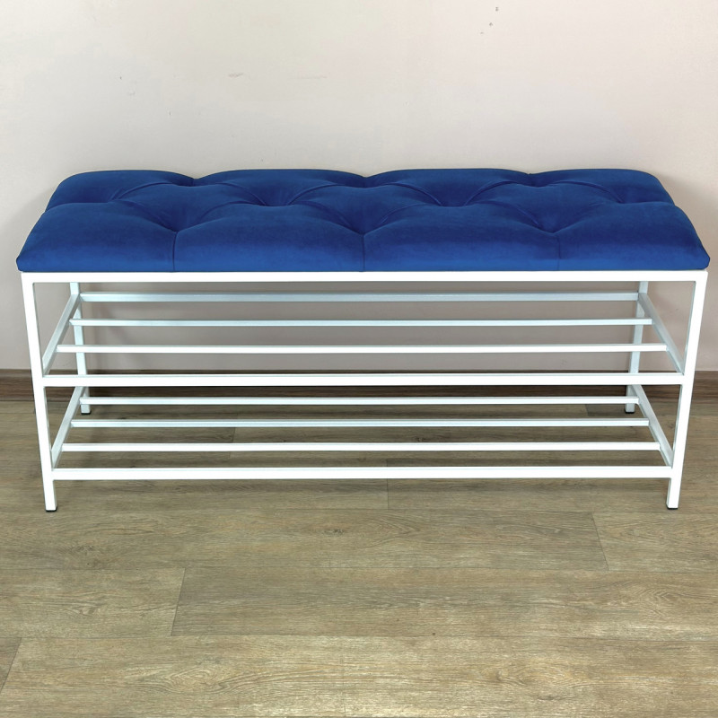 Банкетка для взуття Женева-1 100 см велюр чорний 10-0-9003