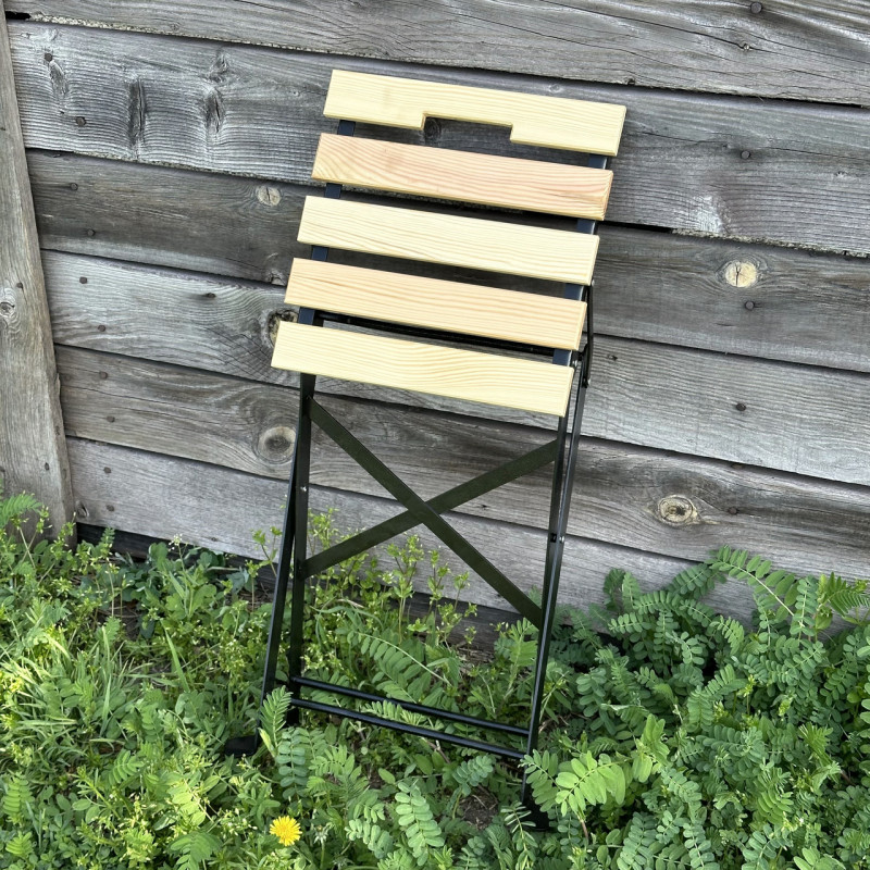 Табурет садовий металеводерев'яний складний