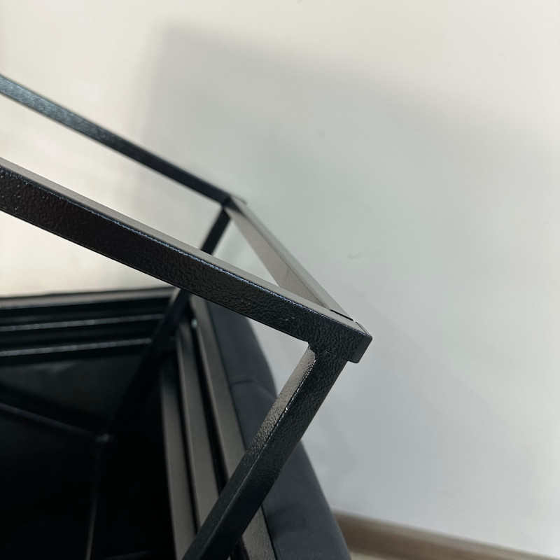 Пуф-трансформер 5в1 Остін-4 зі столиком велюр чорний/дуб платиновий 10-2-9005