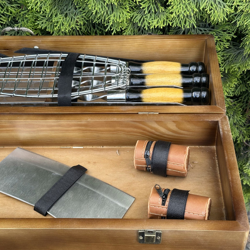 Подарунковий набір Mzavod Майстер BBQ темний