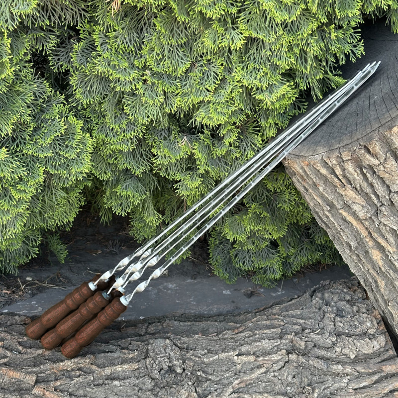 Шампур Mzavod з дерев'яною ручкою 740х12х3мм темний