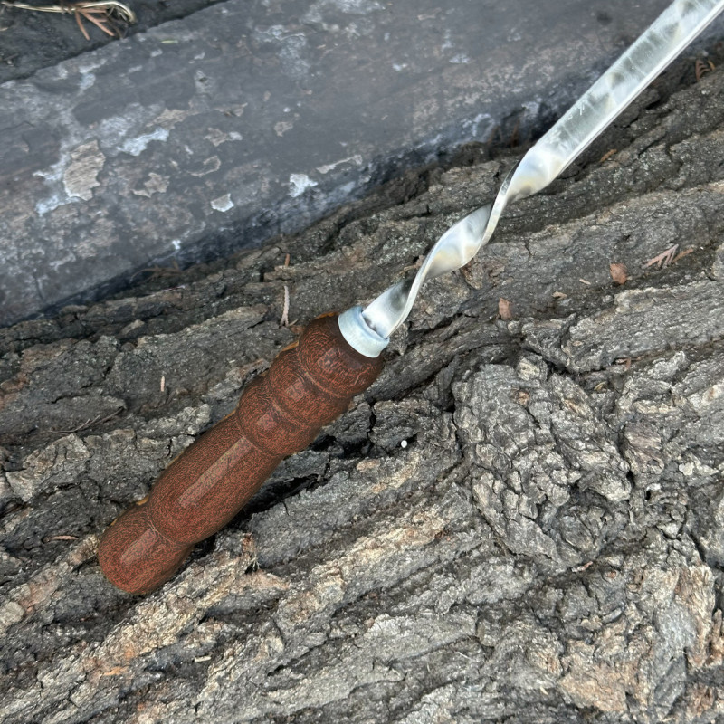 Шампур Mzavod з дерев'яною ручкою 740х12х3мм темний