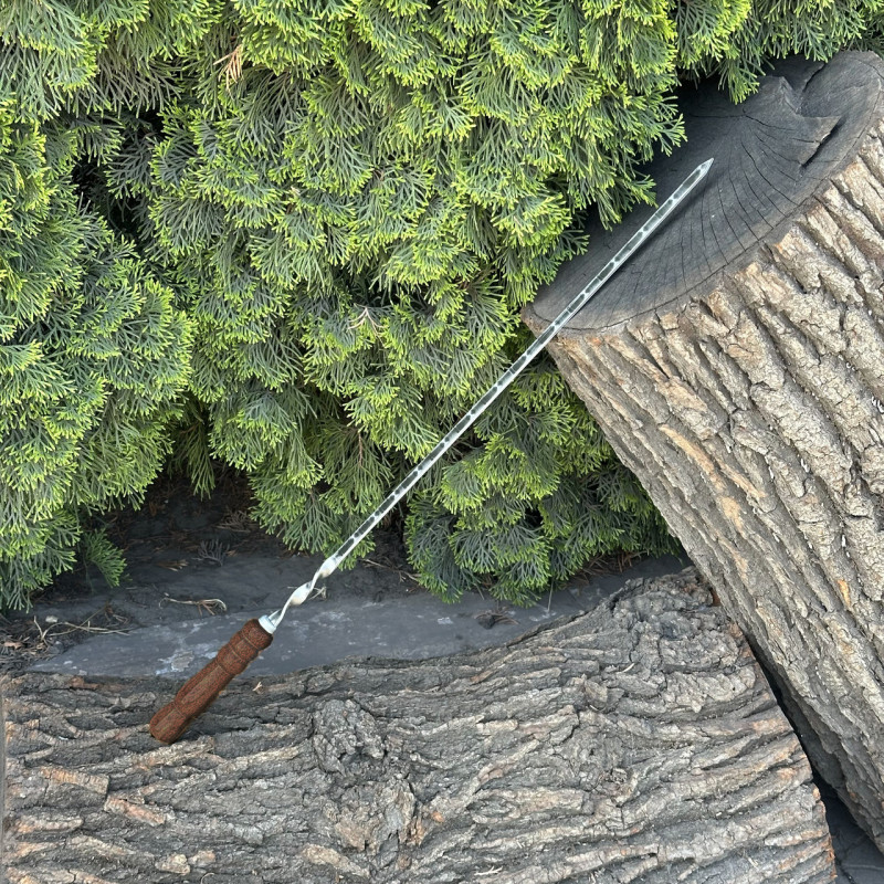 Шампур Mzavod з дерев'яною ручкою 740х12х3мм темний