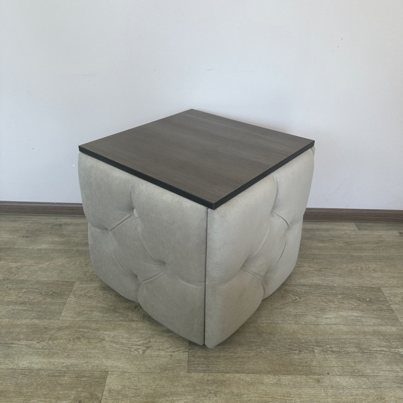 Пуф-трансформер 5в1 Остін-1 зі столиком велюр бежевий/ріголетто темний 3-1-9003