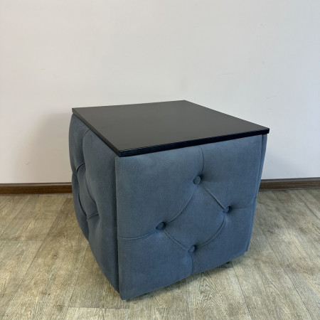 Пуф-трансформер 5в1 Остін-1 зі столиком велюр сірий/чорний 7-5-9005