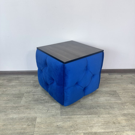 Пуф-трансформер 5в1 Остін-1 зі столиком велюр синій/ріголетто темний 9-1-9005