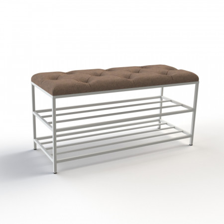 Банкетка для взуття Женева-1 90 см велюр коричневий 1-0-9003