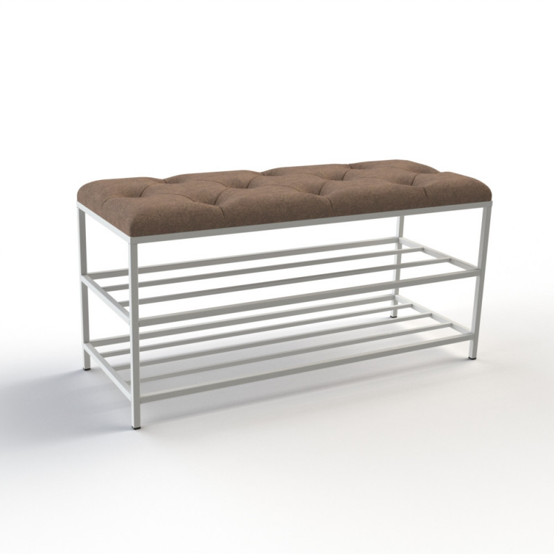 Банкетка для взуття Женева-1 90 см велюр коричневий 1-0-9003