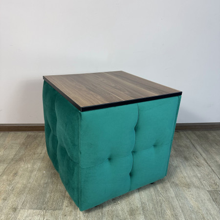Пуф-трансформер 5в1 Остін-4 зі столиком велюр смарагдовий/горіх каліфорнійський 8-4-9005