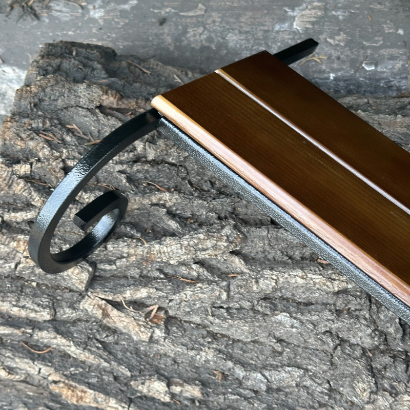 Передня полиця Mzavod для мангалу Зевс на 12 шампурів темне дерево