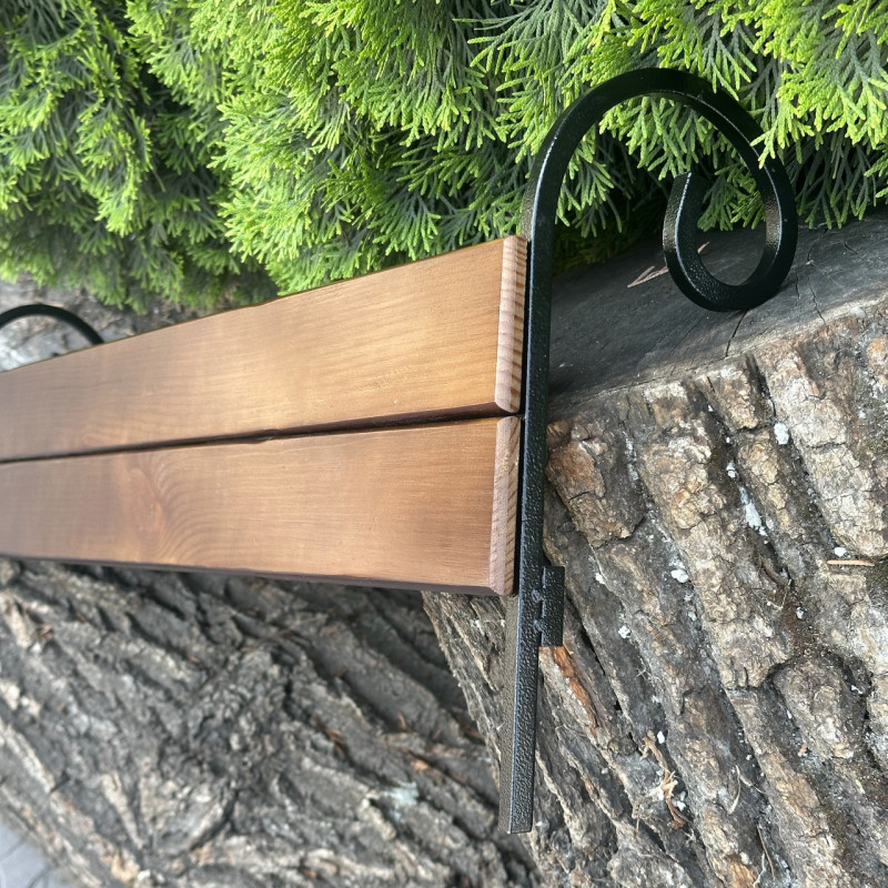 Передня полиця Mzavod для мангалу Зевс на 12 шампурів темне дерево