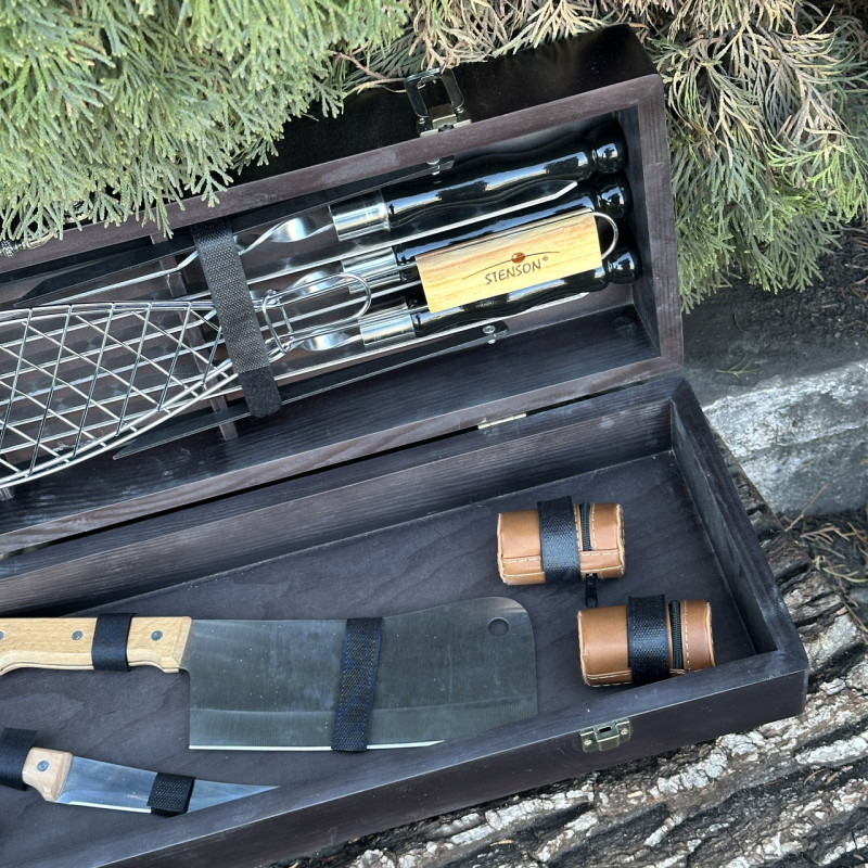 Подарунковий набір Mzavod Майстер BBQ чорний