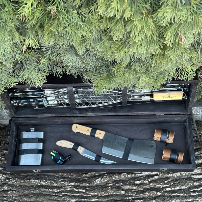 Подарунковий набір Mzavod Майстер BBQ чорний