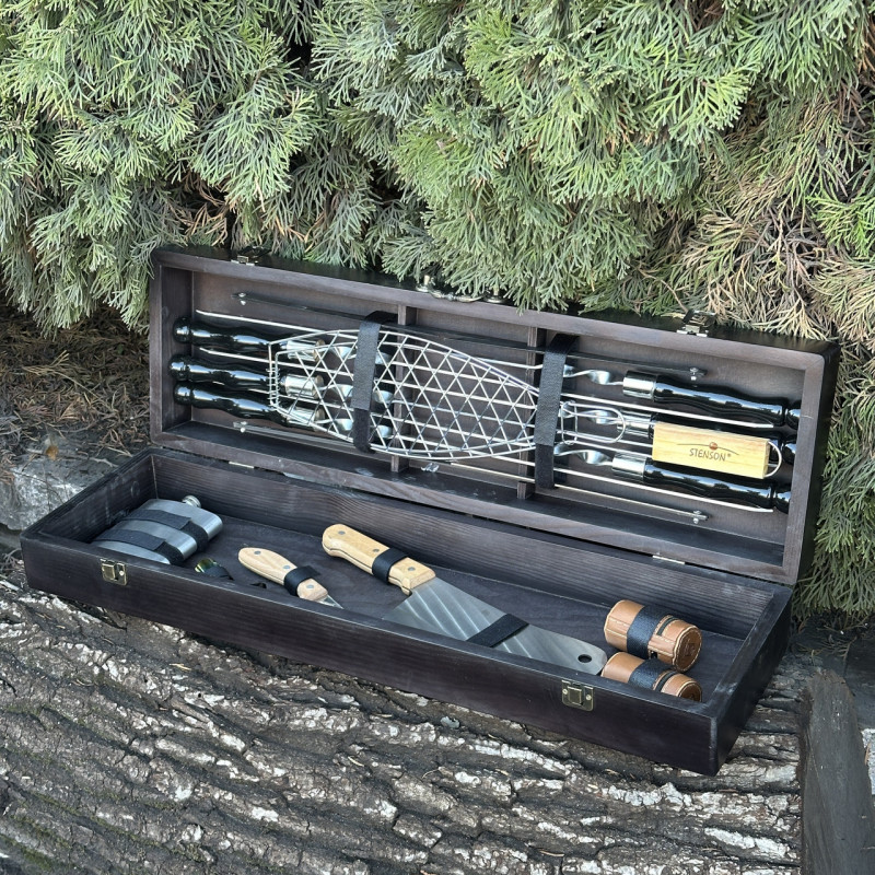 Подарунковий набір Mzavod Майстер BBQ чорний