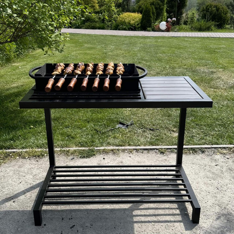 Мангал Mzavod Локі на 9 шампурів 4мм в стилі LOFT