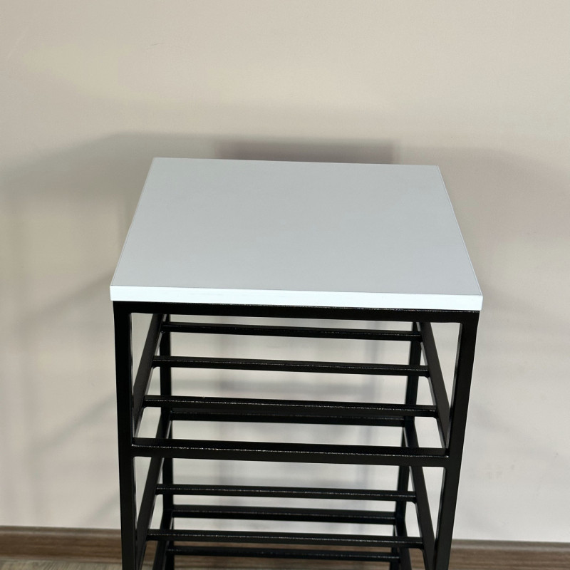 Приставна полиця для взуття Доха на 4 полиці біла аляска 0-3-9005