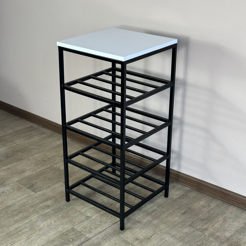 Приставна полиця для взуття Доха на 4 полиці біла аляска 0-3-9005