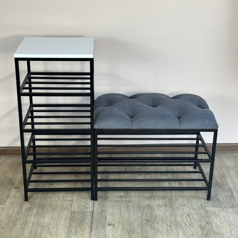 Приставна полиця для взуття Доха на 4 полиці біла аляска 0-3-9005