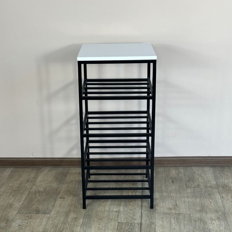 Приставна полиця для взуття Доха на 4 полиці біла аляска 0-3-9005