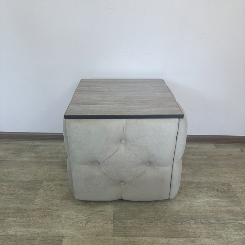 Пуф-трансформер 5в1 Остін-1 зі столиком велюр бежевий/дуб платиновий 3-2-9003