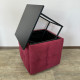 Пуф-трансформер 5в1 Остін-4 зі столиком велюр червоний/чорний 4-5-9005