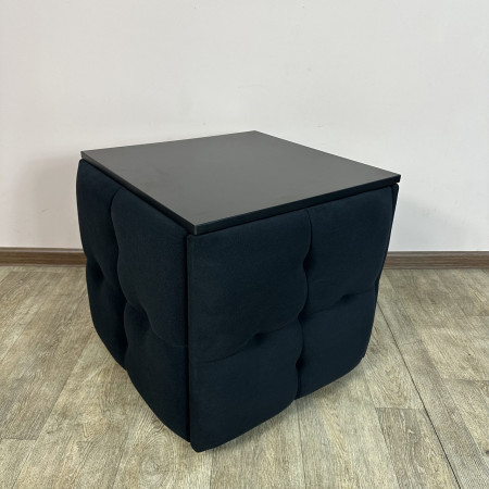 Пуф-трансформер 5в1 Остін-4 зі столиком велюр чорний/чорний 10-5-9005