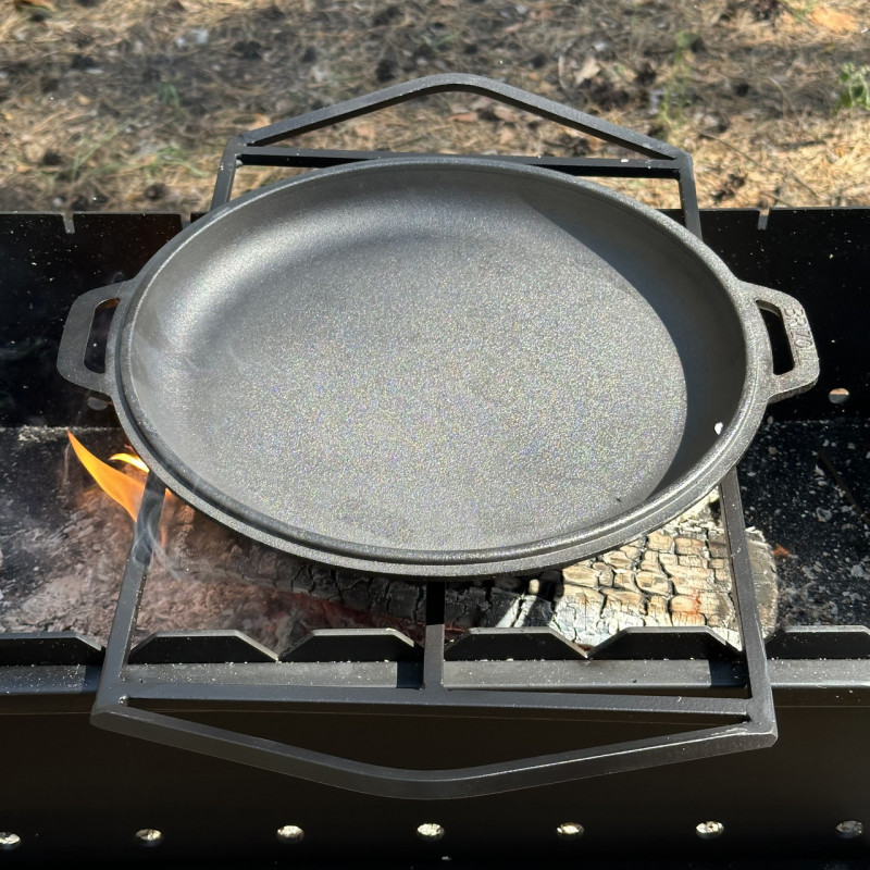 Казан туристичний КТ-10КС чавунний з кришкою-сковородою 10л