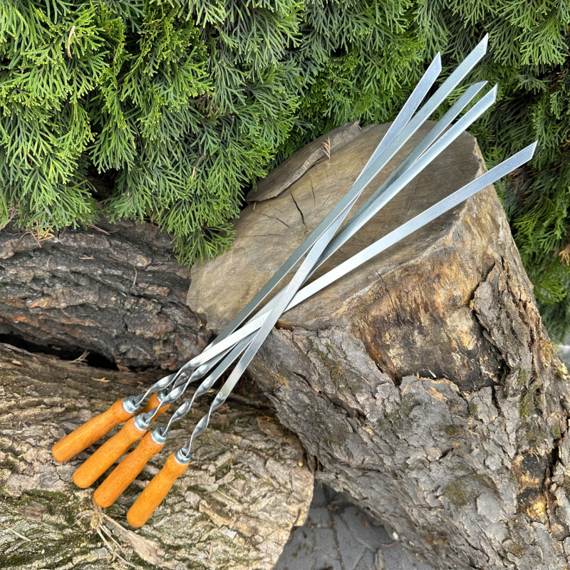 Шампур Mzavod з дерев'яною ручкою 580х10х2мм