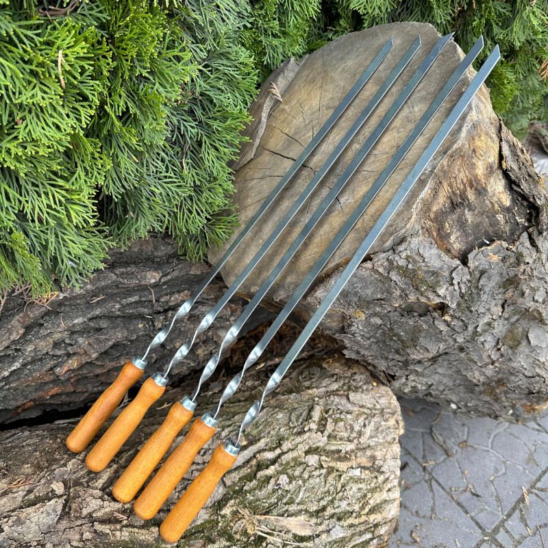 Шампур Mzavod з дерев'яною ручкою 580х10х2мм