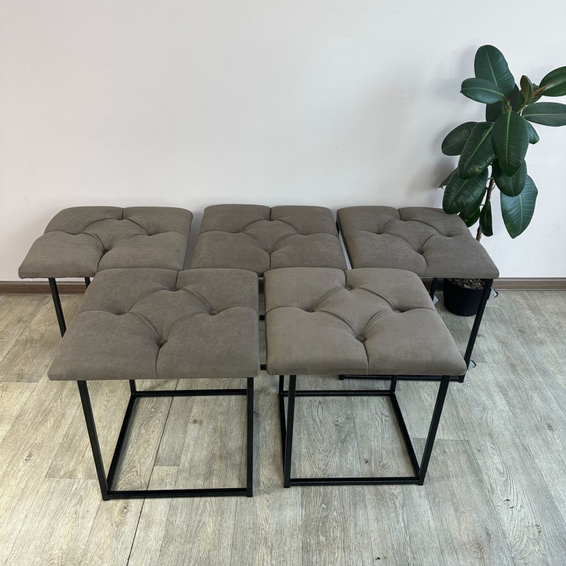 Пуф-трансформер 5в1 Остін-1 велюр коричневий 1-0-9005