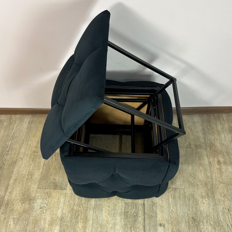 Пуф-трансформер 5в1 Остін-1 велюр чорний 10-0-9005