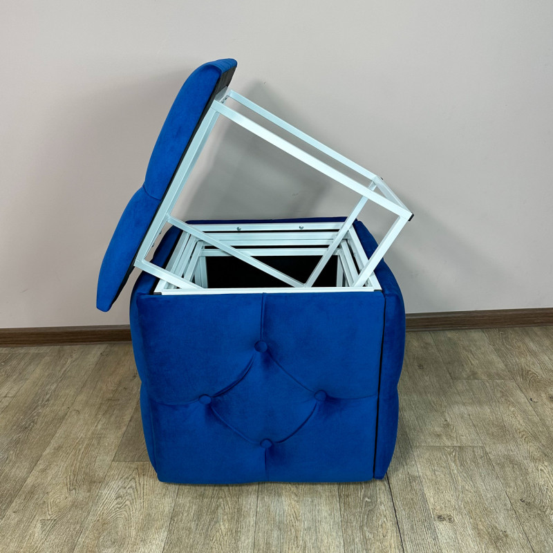 Пуф-трансформер 5в1 Остін-1 велюр синій 9-0-9003