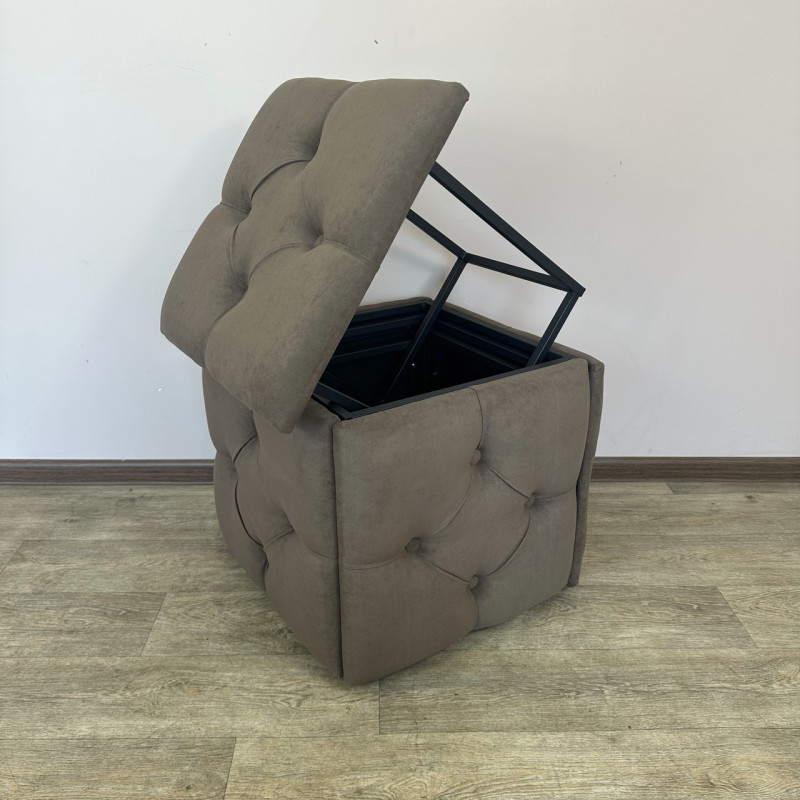 Пуф-трансформер 5в1 Остін-1 велюр коричневий 1-0-9005