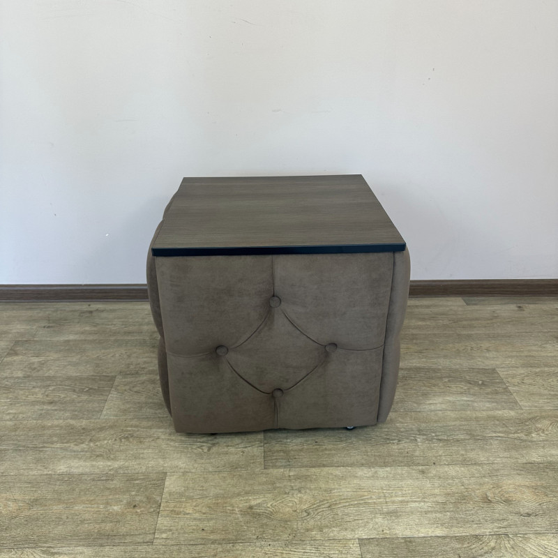 Пуф-трансформер 5в1 Остін-1 зі столиком велюр коричневий/ріголетто темний 1-1-9003