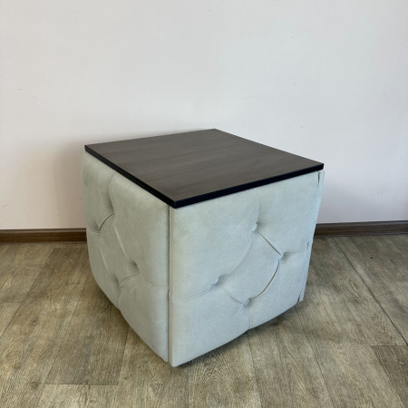 Пуф-трансформер 5в1 Остін-1 зі столиком велюр світло-сірий/ріголетто темний 6-1-9003