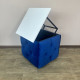 Пуф-трансформер 5в1 Остін-1 зі столиком велюр синій/біла аляска 9-3-9005