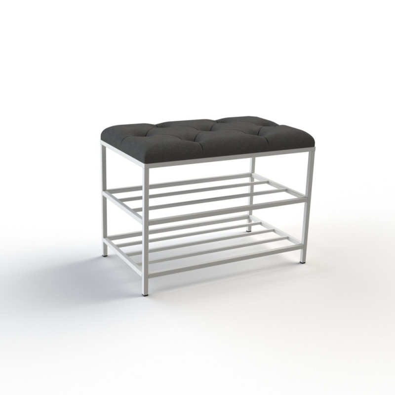 Банкетка для взуття Женева-1 60 см велюр чорний 10-0-9003