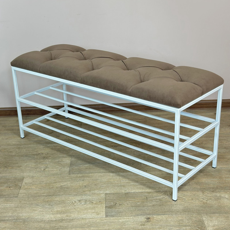 Банкетка для взуття Женева-1 100 см велюр коричневий 1-0-9003